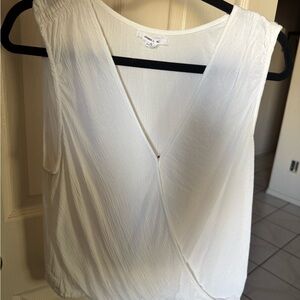 O'Neill White Sleeveless Wrap Top